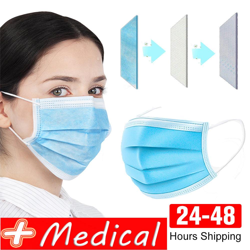 Professional Medical Mask Disposable 3-Ply Face Mask Antiviral Medical-Surgical Mask.