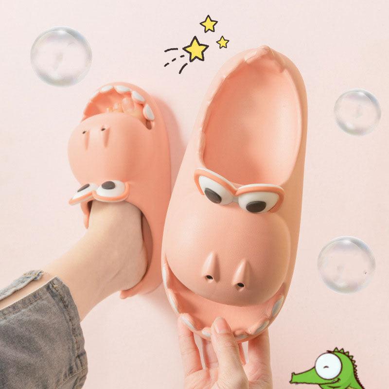 Kids Dinosaur Slippers Wholesale Summer Cartoon Parent Child Outdoor Home EVA Sandals Women Men Kids Cute Slippers Baby Shoes.