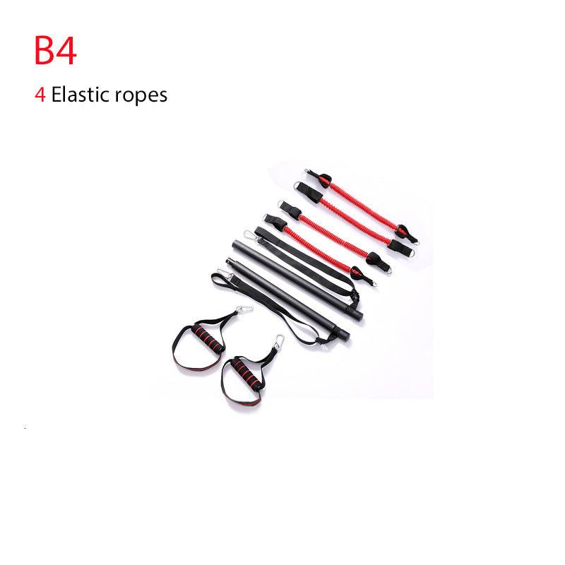 Body Workout Trainer Bar with Resistance Bands Rubber Buckles.