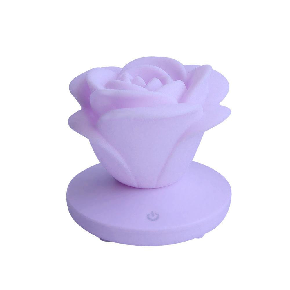 4 Colors Romantic Rose-shape Three Lighting Level Dimming Touch Night Light Valentine's Day Night Light.