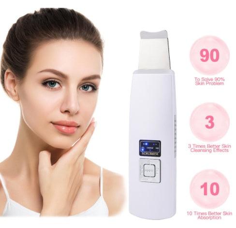 Ultrasonic Skin Scrubber Face Cleanser Blackhead Acne Removal Facial Spa Vibration Massager Ultrasound Peeling Clean Machine 394.