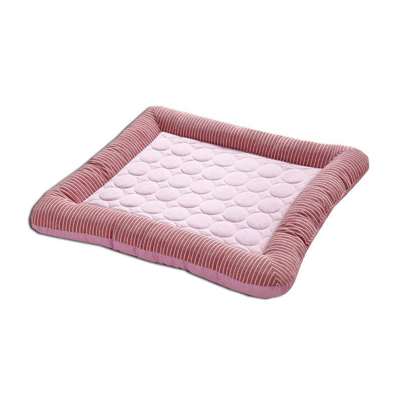 Pet Cooling Pad Bed For Dogs Cats Puppy Kitten Cool Mat Pet Blanket Ice Silk Material Soft For Summer Sleeping  Blue Breathable.