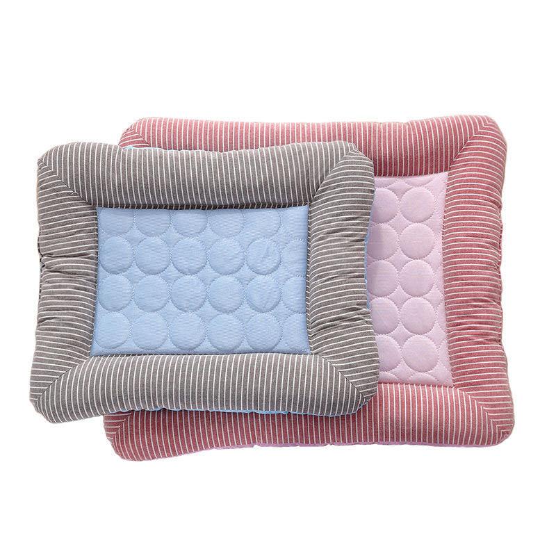 Pet Cooling Pad Bed For Dogs Cats Puppy Kitten Cool Mat Pet Blanket Ice Silk Material Soft For Summer Sleeping  Blue Breathable.