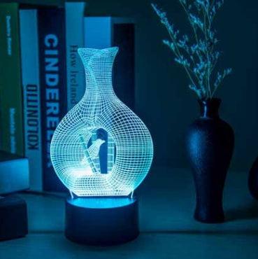 Creative 3D night light LED lamp.