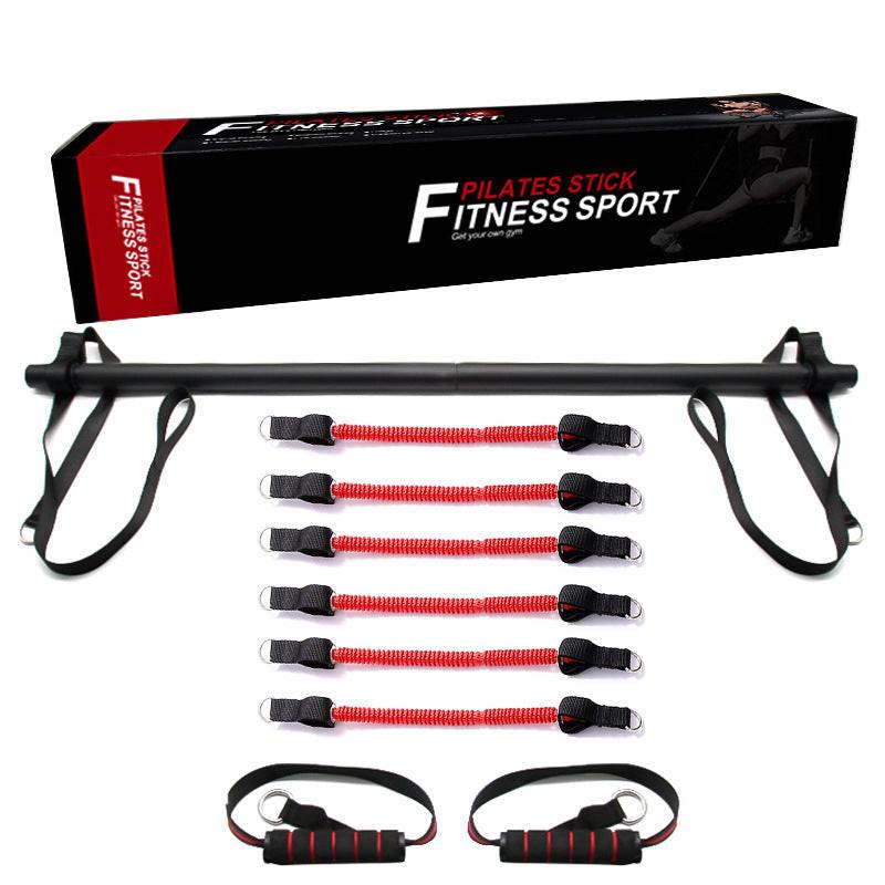 Pilates Bar Kit With Resistance Bands Portable Home Gym Workout Equipment Perfect Stretched Fusion Exercise Bar And Bands.