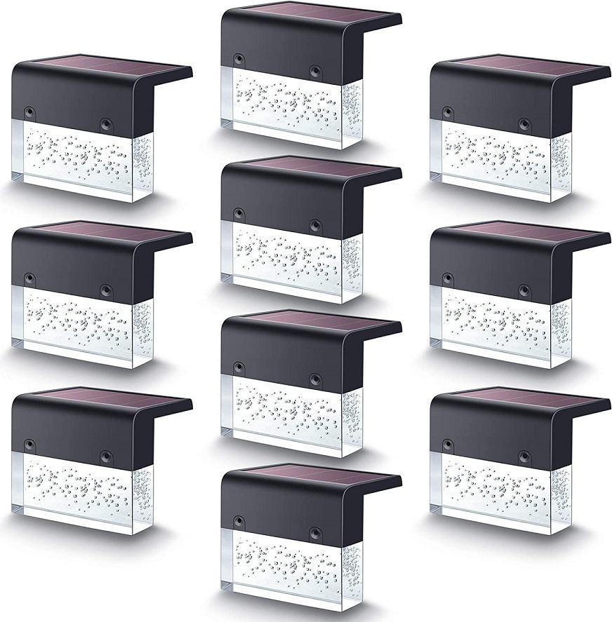 Waterproof New RGB LED Solar Light Step Fence Light.