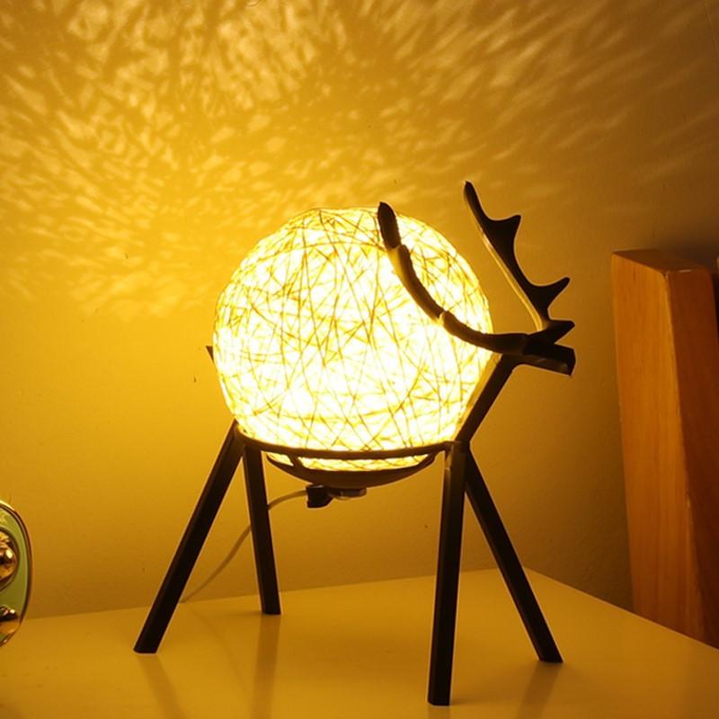 Couples Bedside Lamp Bedroom Girl Retro Style Night Light Romance.