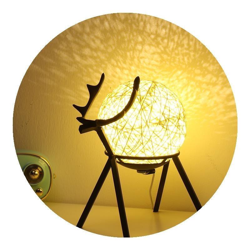 Couples Bedside Lamp Bedroom Girl Retro Style Night Light Romance.