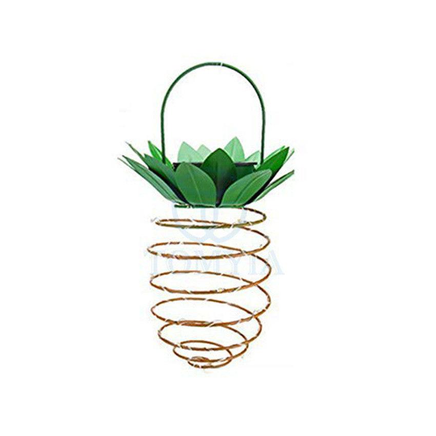 Outdoor Waterproof Garden Pineapple Solar Lights Path Lights Hanging Fairy Lights Solar Led Warm Fairy String Decor.