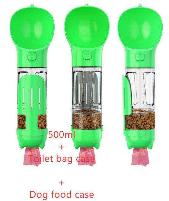 Pet Water Bottle Feeder Bowl Garbage Bag Storage Portable Pet Outdoor Travel 3 In 1 Dog Water Bottle.