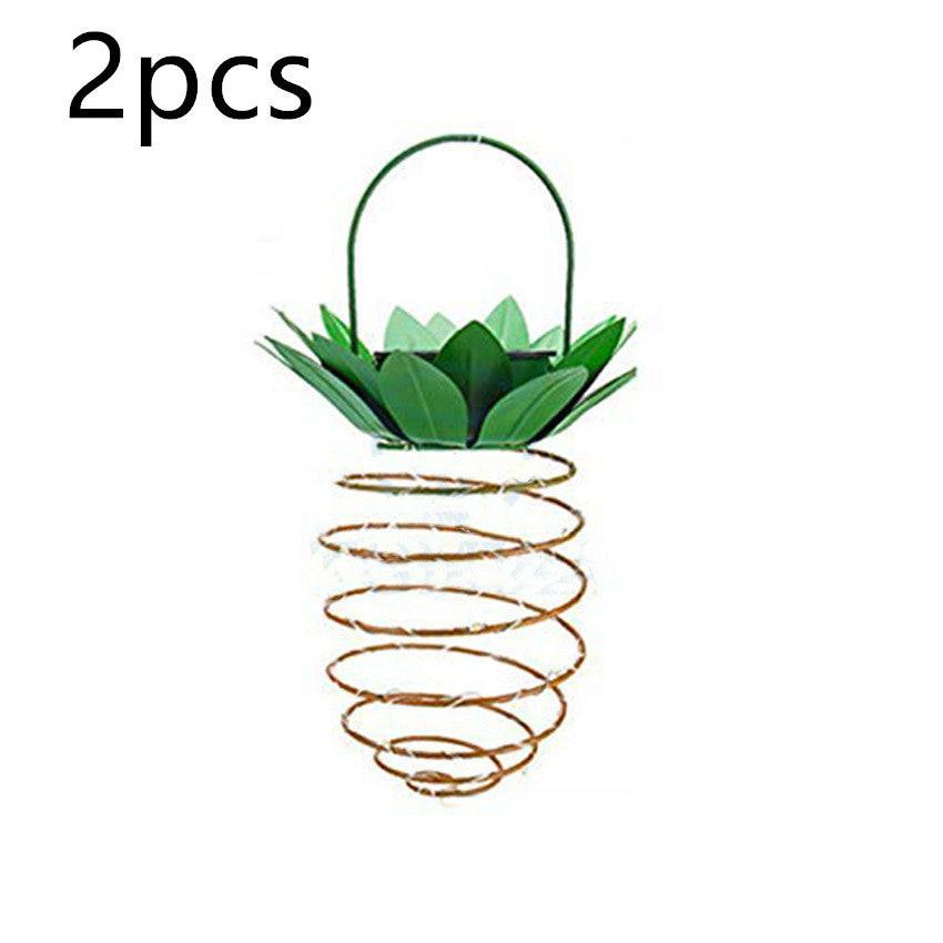Outdoor Waterproof Garden Pineapple Solar Lights Path Lights Hanging Fairy Lights Solar Led Warm Fairy String Decor.
