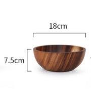 Kitchen Natural Wooden Bowl Household Fruit Bowl Salad Bowl For Home Restaurant Food Container Wooden Utensils Note The Size Hot.