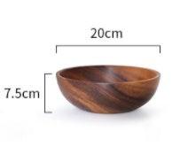 Kitchen Natural Wooden Bowl Household Fruit Bowl Salad Bowl For Home Restaurant Food Container Wooden Utensils Note The Size Hot.