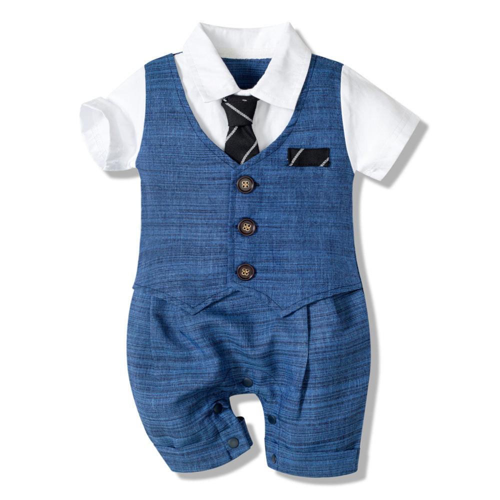Summer New Baby Boy Jumpsuit Boys Gentleman Baby Children's Clothing.