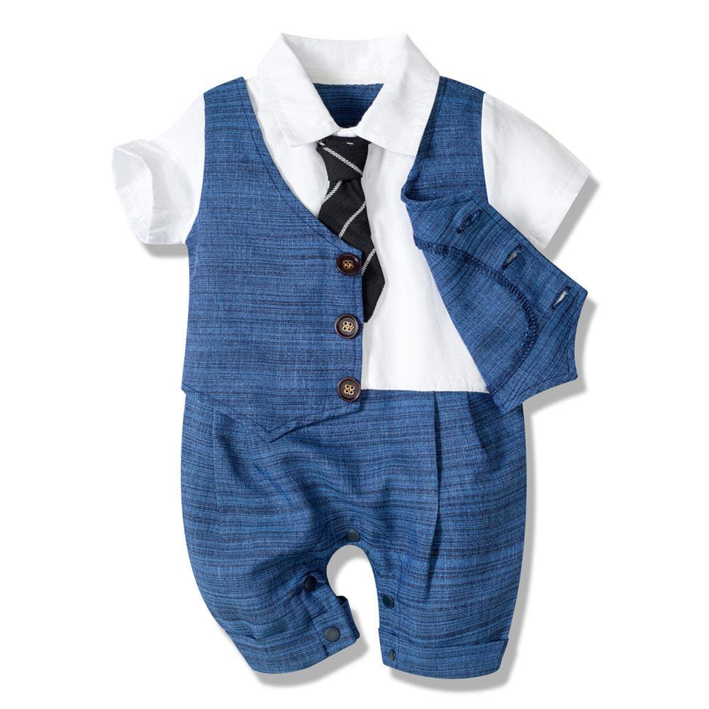 Summer New Baby Boy Jumpsuit Boys Gentleman Baby Children's Clothing.