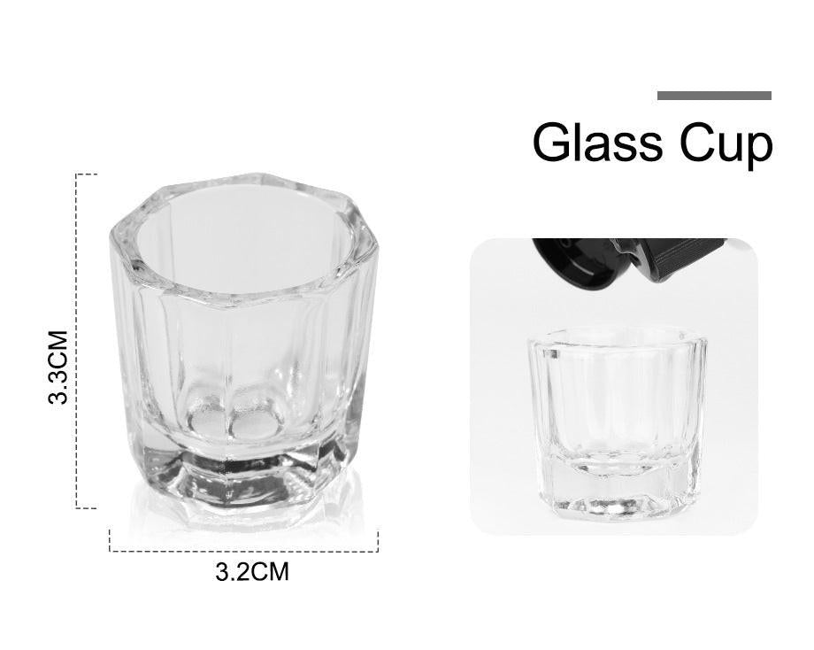 Nail Powder Acrylic System Kit Professional Nail Art Tool Set Contain Glass Cup Acrylic Liquid Extention Carving Manicure.