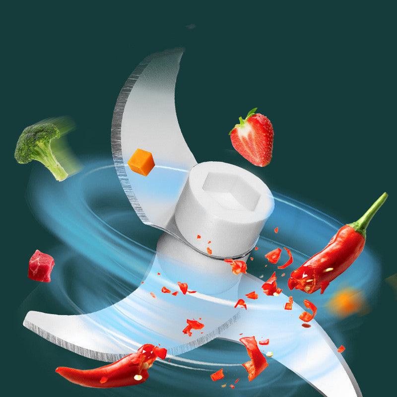 Portable Electric Mini Garlic Cutter Masher Vegetable Fruit Meat Food Chopper Grinder.