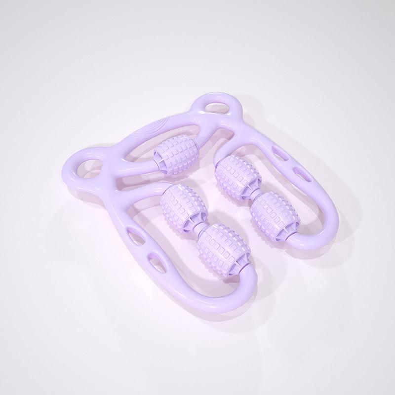 U Shape Trigger Point Massage Roller Full Body Massage Tool Arm Leg Neck Muscle Massager 4 Wheels Fitness Device For Sports.