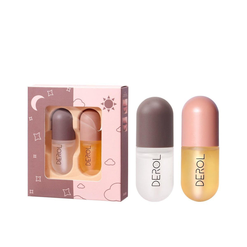 Day Night Instant Volume Lip Plumper Oil Clear Lasting Nourishing Repairing Reduce Lip Fine Line Care Lip Beauty Cosmetic.