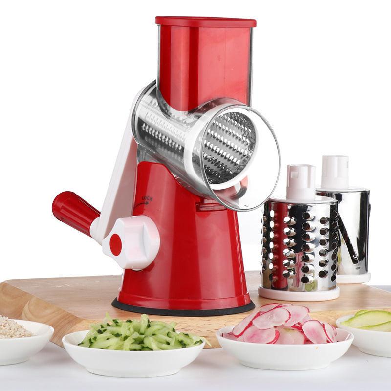 Food Processor Vegetable Chopper Kitchen Roller Gadgets Tool Vegetable Cutter Round Slicer Graters Potato Carrot Cheese Shredder.