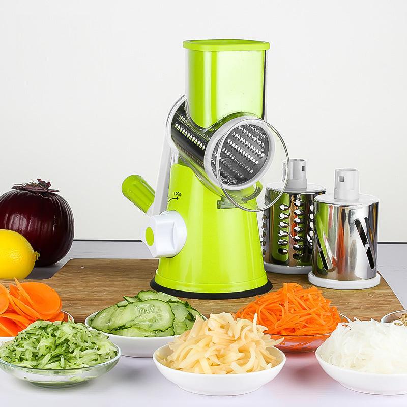 Food Processor Vegetable Chopper Kitchen Roller Gadgets Tool Vegetable Cutter Round Slicer Graters Potato Carrot Cheese Shredder.