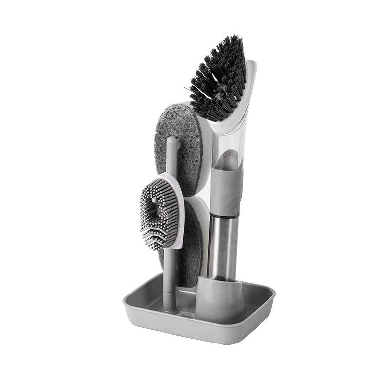 New Multifunctional Dish Brush Household Kitchen Oily Sponge Long Handle Cleaning Brush.