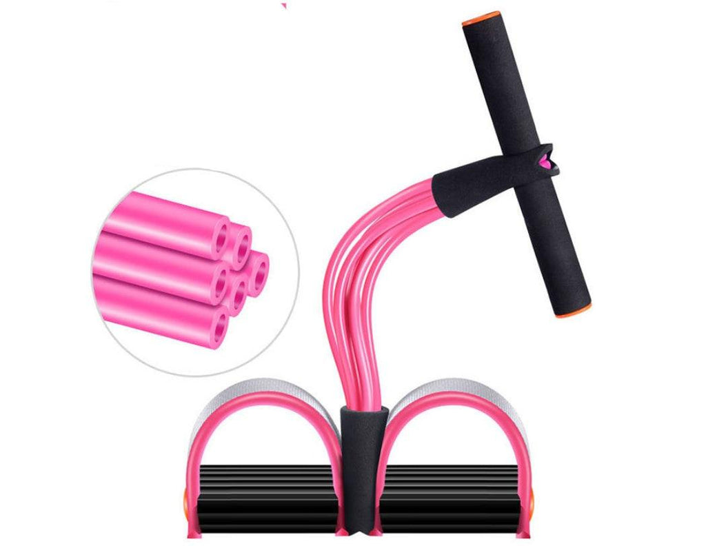 Natural Latex Foot Pedal Elastic Pull Rope with Handle Fitness Equipment Bodybuilding Expander.