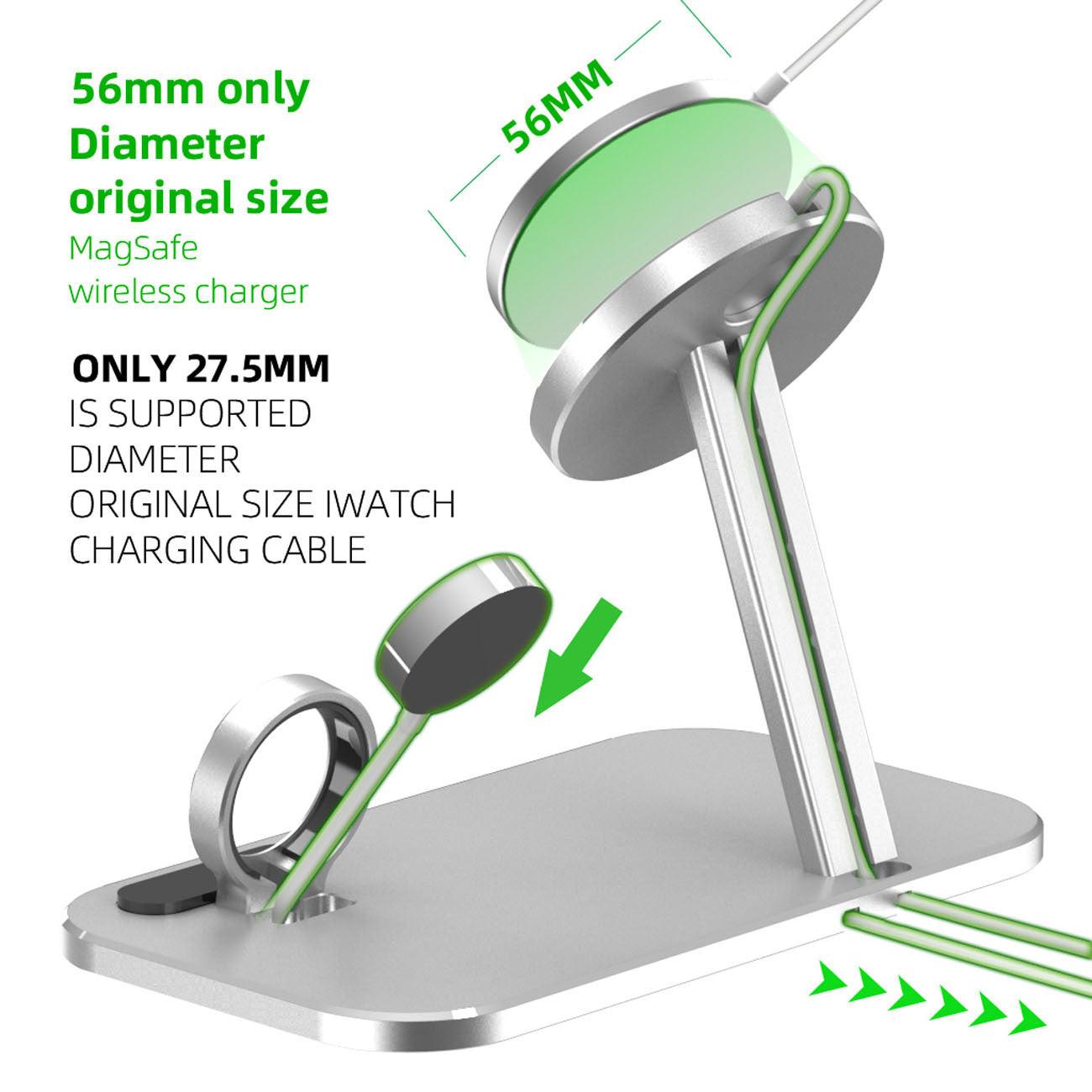 Alloy Storage Base Data Cable Accessories Watch Charging Stand.