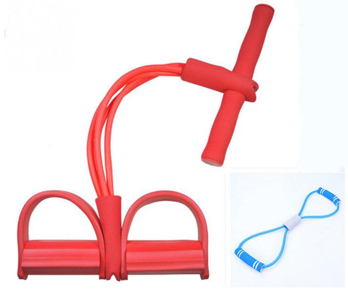 Natural Latex Foot Pedal Elastic Pull Rope with Handle Fitness Equipment Bodybuilding Expander.
