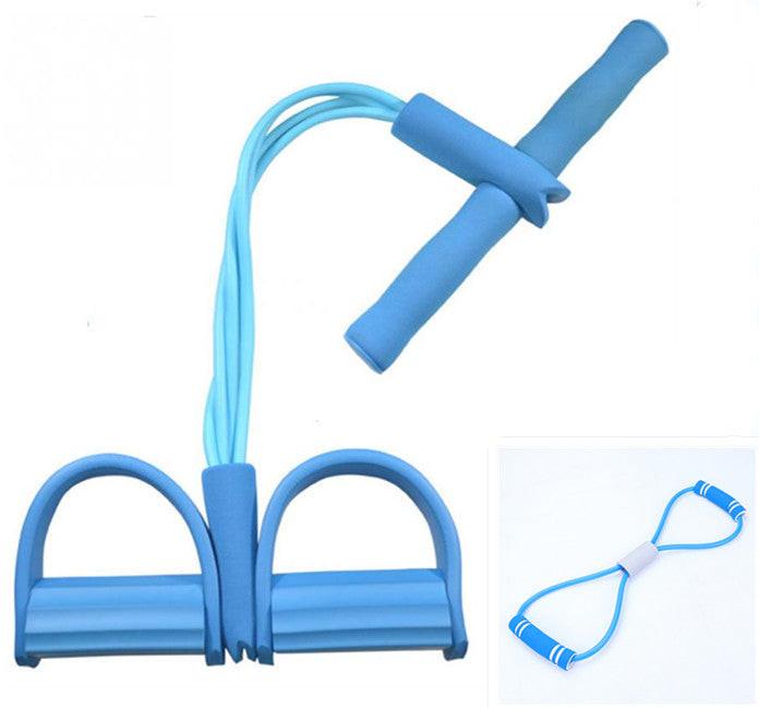 Natural Latex Foot Pedal Elastic Pull Rope with Handle Fitness Equipment Bodybuilding Expander.