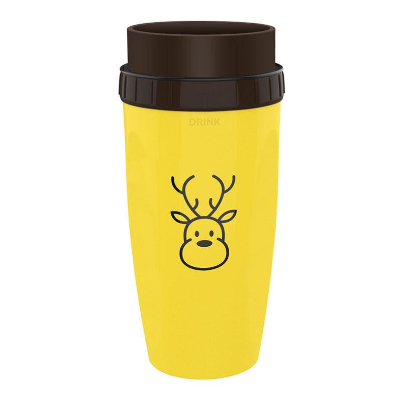 No Cover Twist Cup Travel Portable Cup Double Insulation Tumbler Straw Sippy Water Bottles Portable For Children Adults.