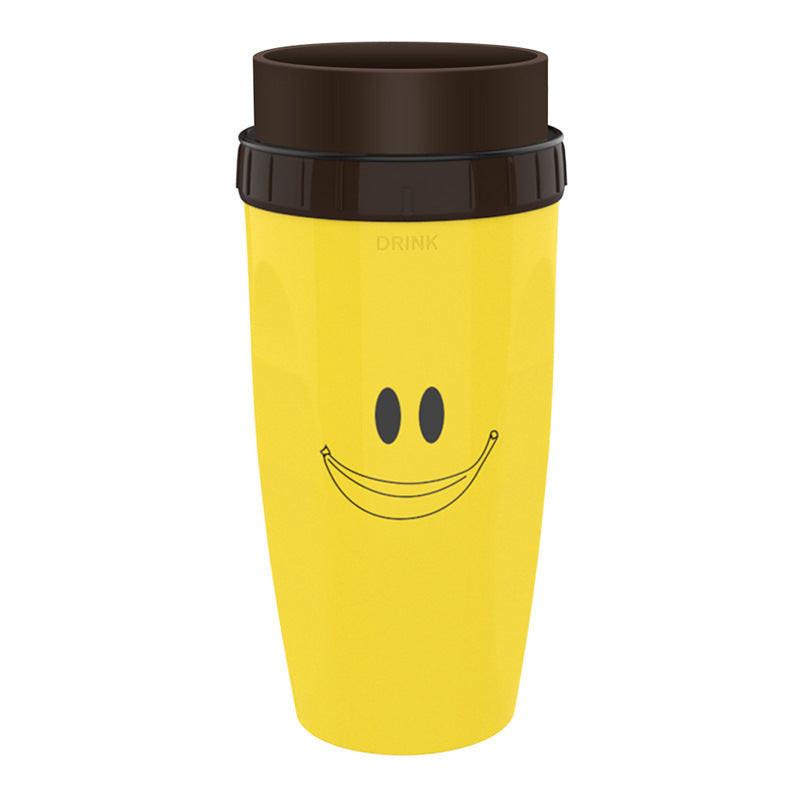 No Cover Twist Cup Travel Portable Cup Double Insulation Tumbler Straw Sippy Water Bottles Portable For Children Adults.