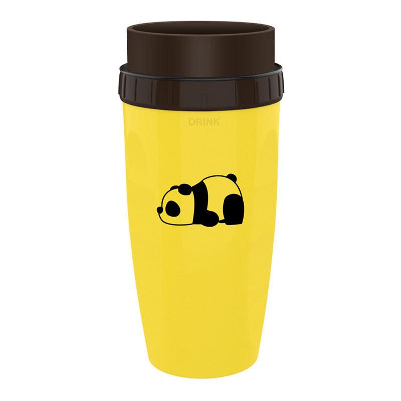 No Cover Twist Cup Travel Portable Cup Double Insulation Tumbler Straw Sippy Water Bottles Portable For Children Adults.
