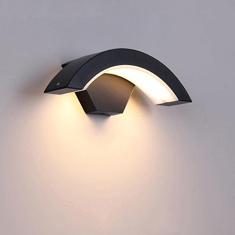 Led Wall Light Curved Moon Induction Wall Light.