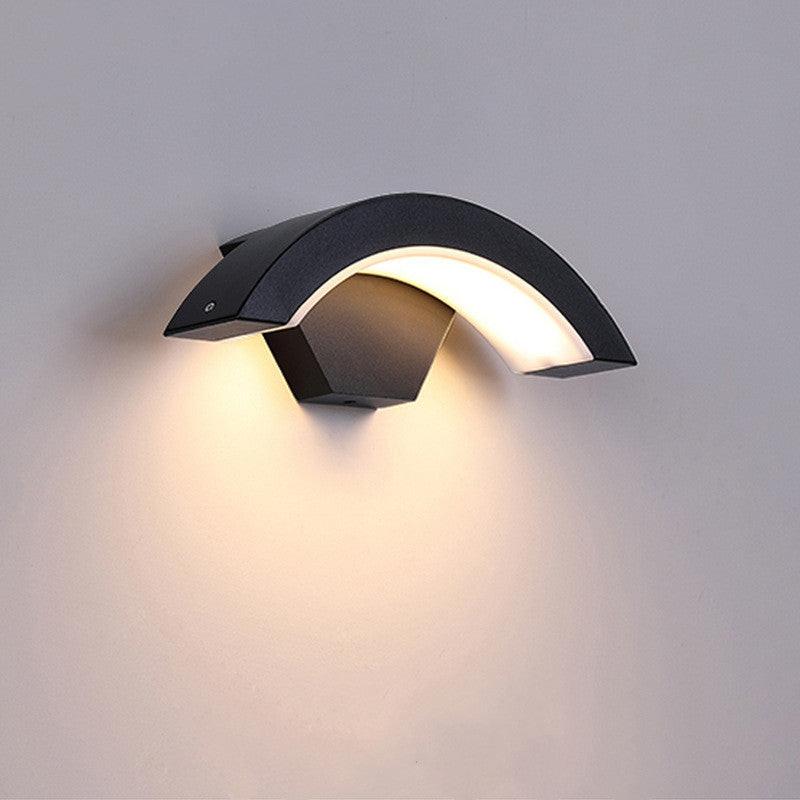 Led Wall Light Curved Moon Induction Wall Light.