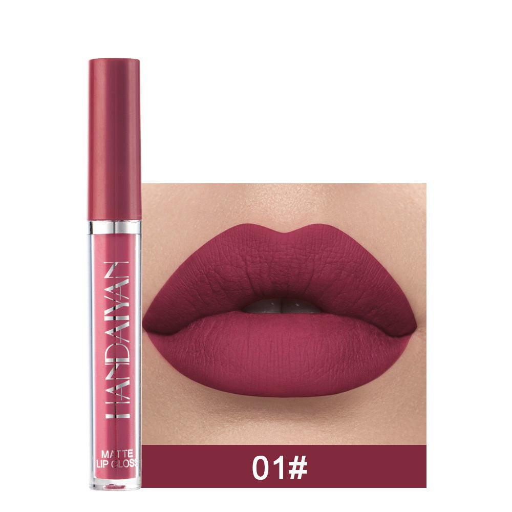 Matte Non-stick Cup Lip Gloss, Non-fading Matte Liquid Lipstick.