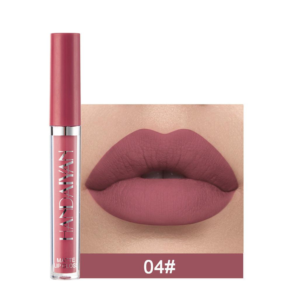 Matte Non-stick Cup Lip Gloss, Non-fading Matte Liquid Lipstick.