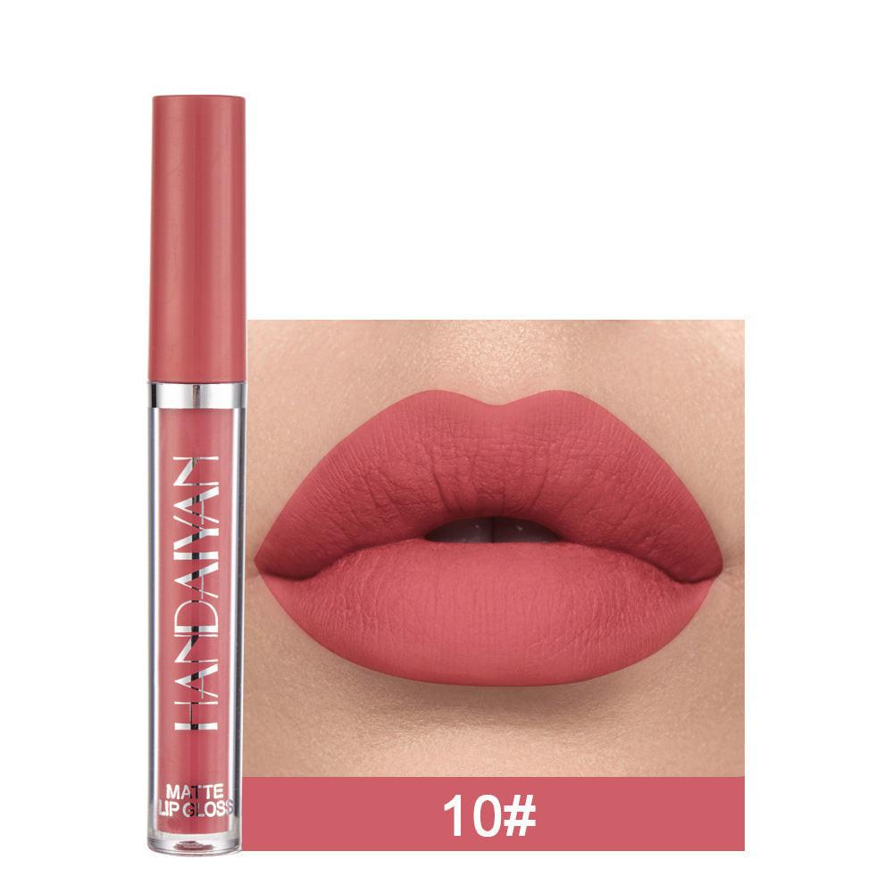 Matte Non-stick Cup Lip Gloss, Non-fading Matte Liquid Lipstick.