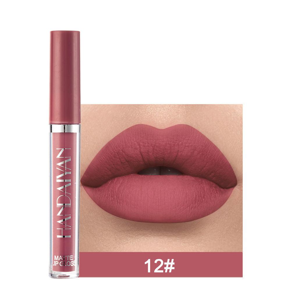 Matte Non-stick Cup Lip Gloss, Non-fading Matte Liquid Lipstick.
