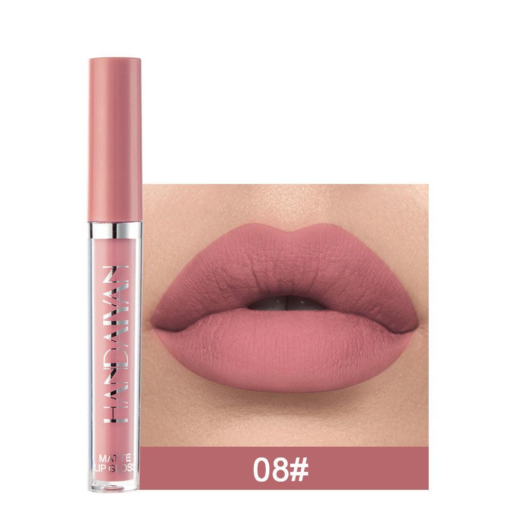Matte Non-stick Cup Lip Gloss, Non-fading Matte Liquid Lipstick.