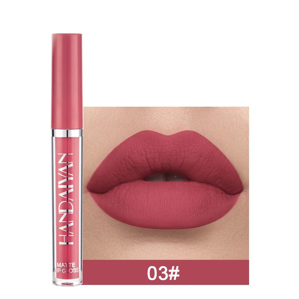 Matte Non-stick Cup Lip Gloss, Non-fading Matte Liquid Lipstick.