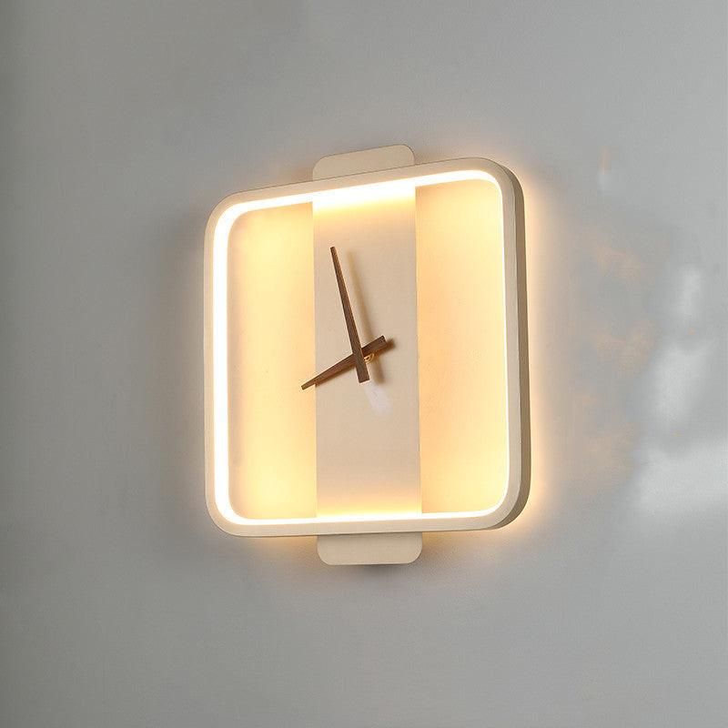 Nordic Wall Lamp Bedroom Bedside Lamp Clock Modeling Lamp.