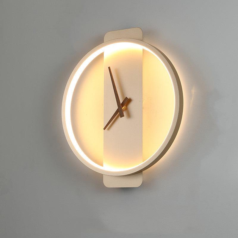 Nordic Wall Lamp Bedroom Bedside Lamp Clock Modeling Lamp.