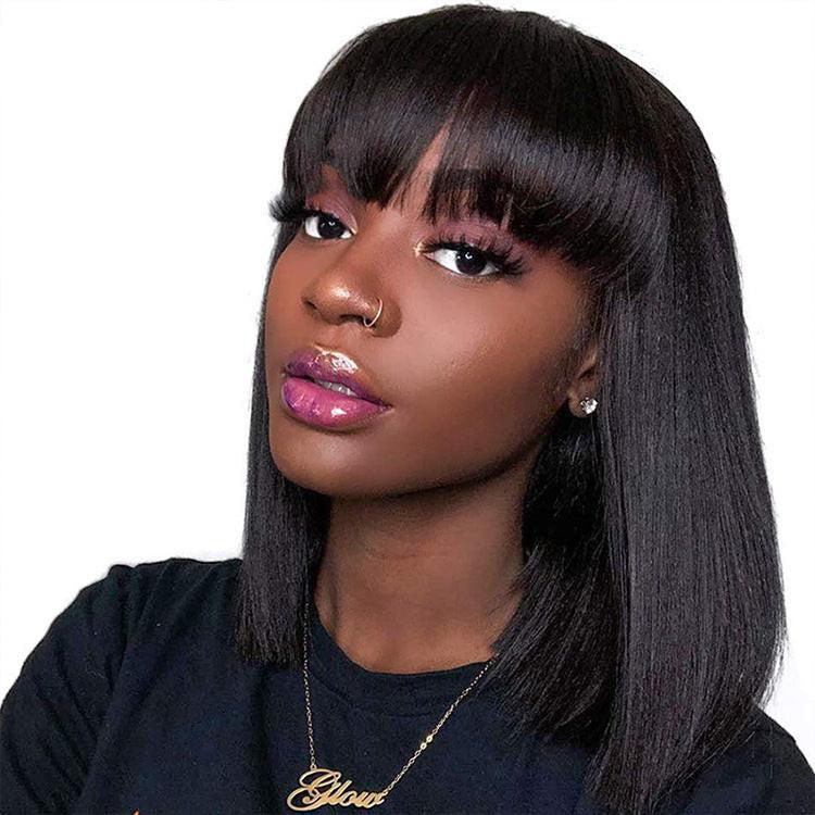 Unice Hair Full Machine Human Hair Wigs For Black Women.