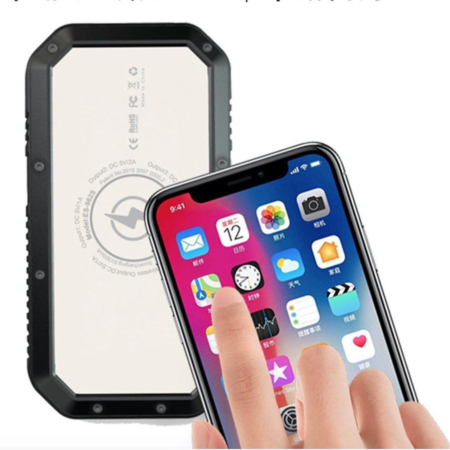 Wirelsess solar powerbank phone accessories torch.