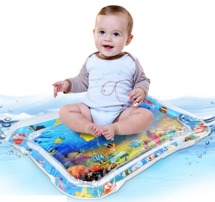 Baby Inflatable Water Mat, Infants Summer Beach Water Mat Patted Pad Water Cushion For Infants Toddlers Summer Activity Play Toys Baby Pillows.
