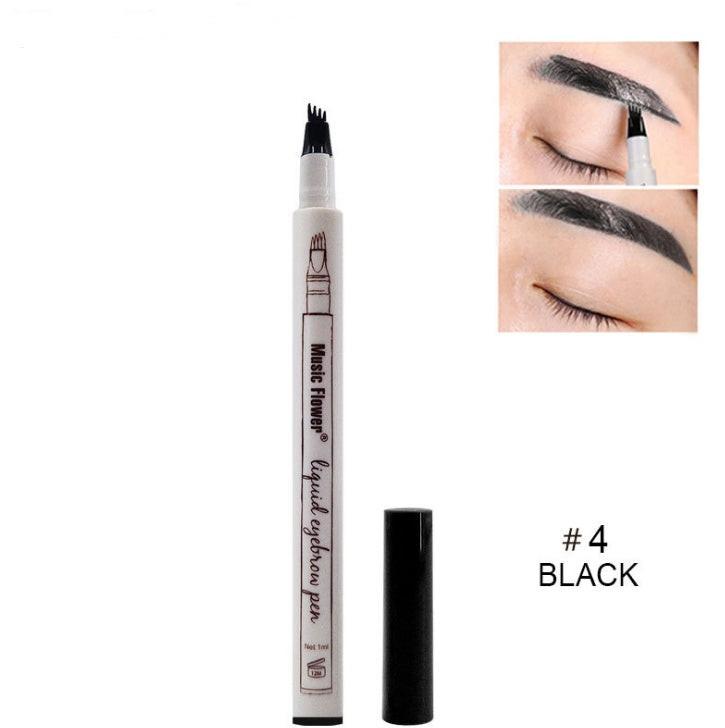 Waterproof Natural Eyebrow Pen Four-claw Eye Brow Tint Fork Tip Eyebrow Tattoo Pencil.