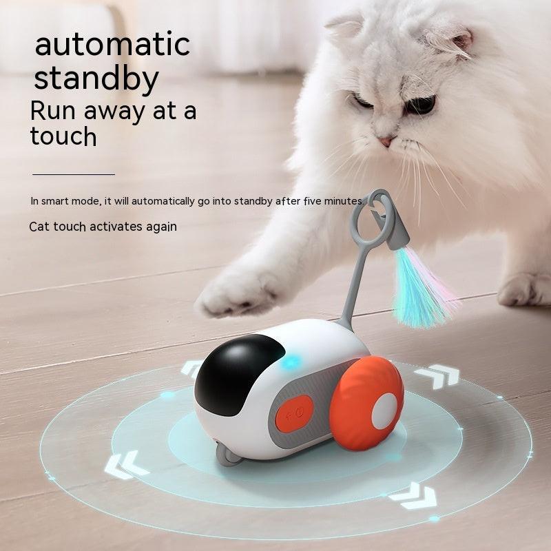 Remote Control Interactive Cat Car Toy USB Charging Chasing Automatic Self-moving Remote Smart Control Car Interactive Cat Toy Pet Products.