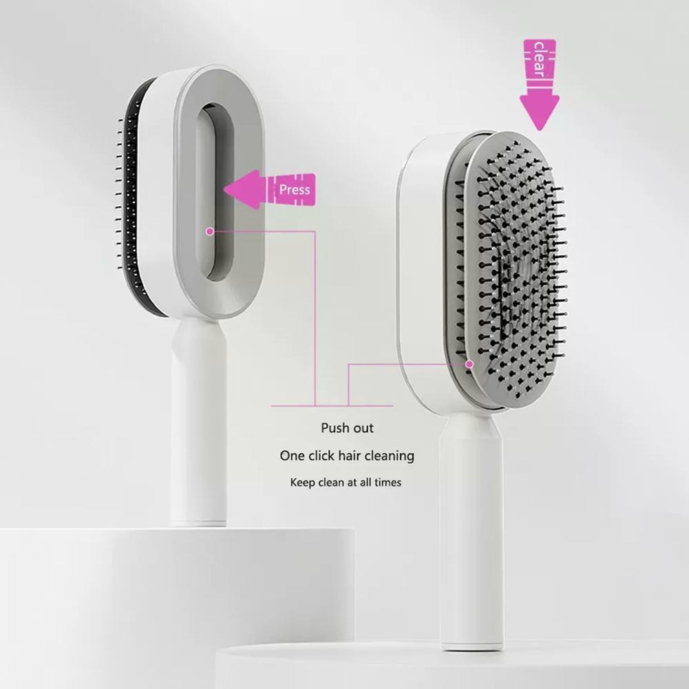 Women Fashion 3D Hair Growth Comb Hairbrush Self-Cleaning Hair Brush  Self Cleaning Hair Brush For Women Massage Scalp Promote Blood Circulation Anti Hair Loss.