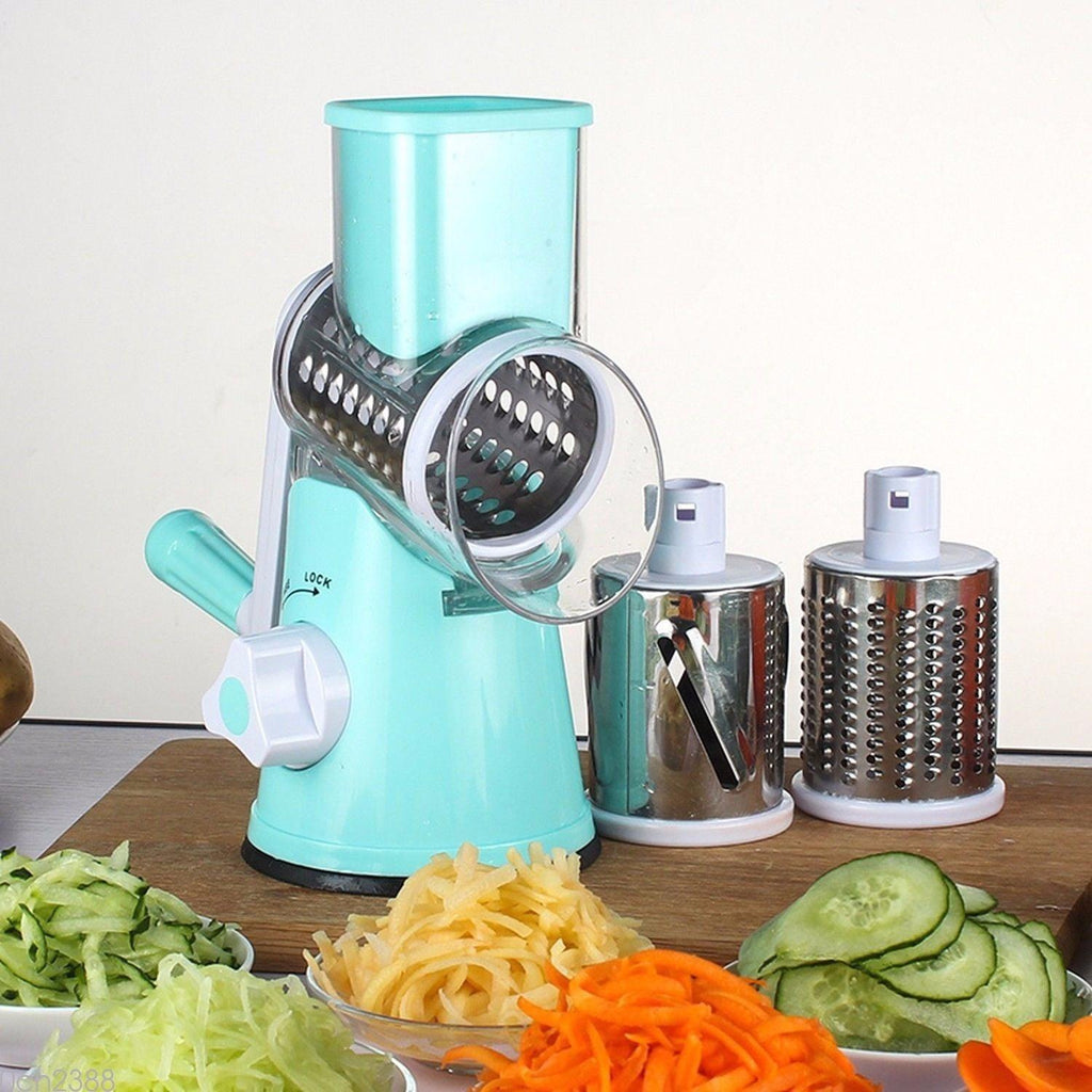 Vegetable Cutter Round Mandoline Slicer Potato Julienne Carrot Grater Cheese.